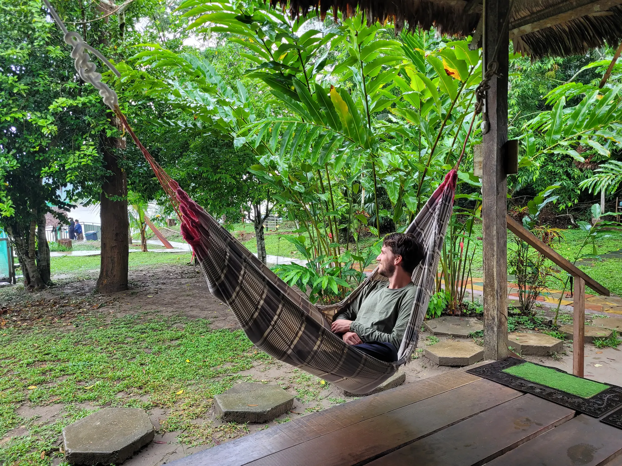 Hammock at a rainforest lodge near Puerto Maldonado