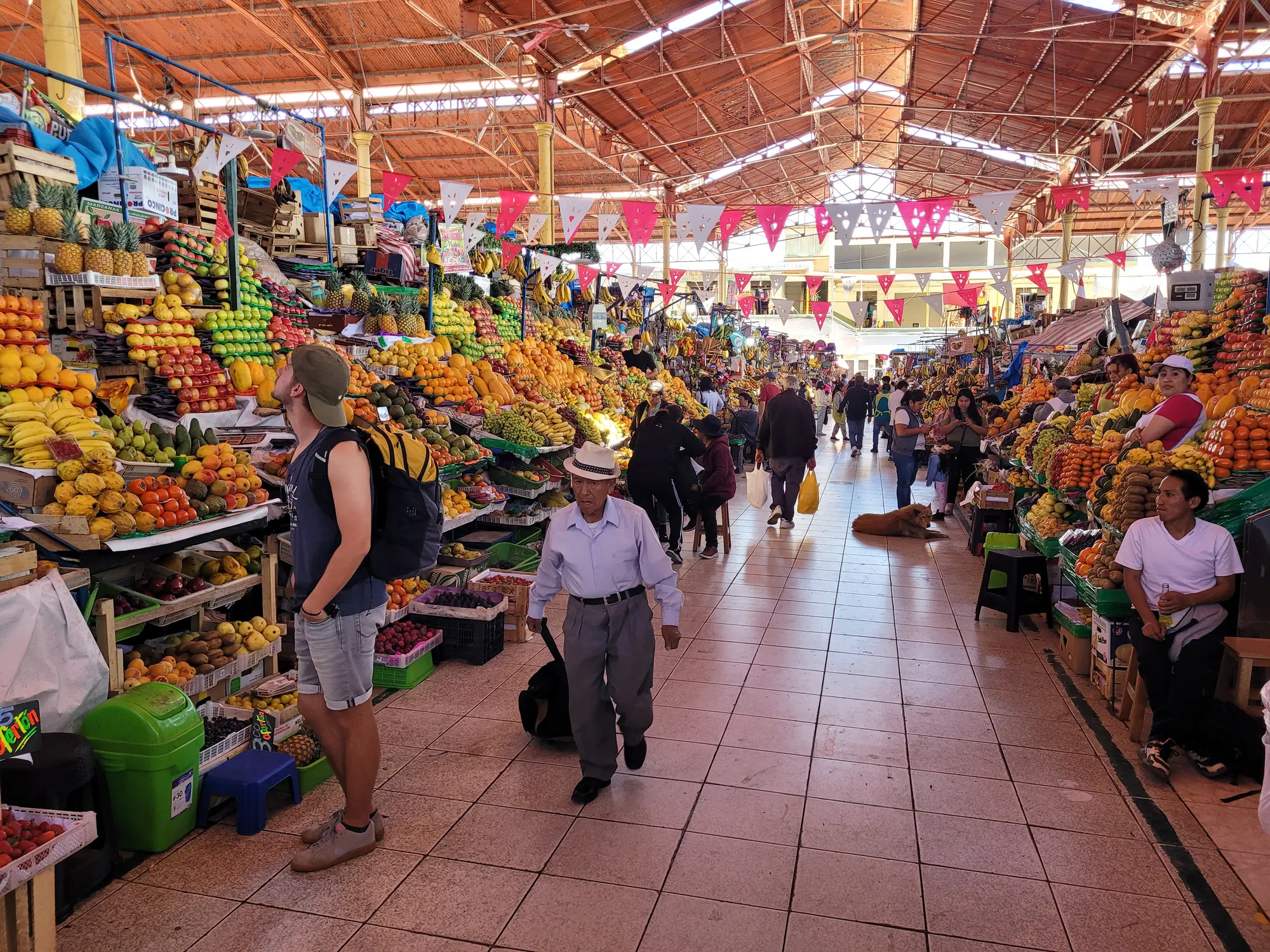 Fruit and market stalls in Arequipa