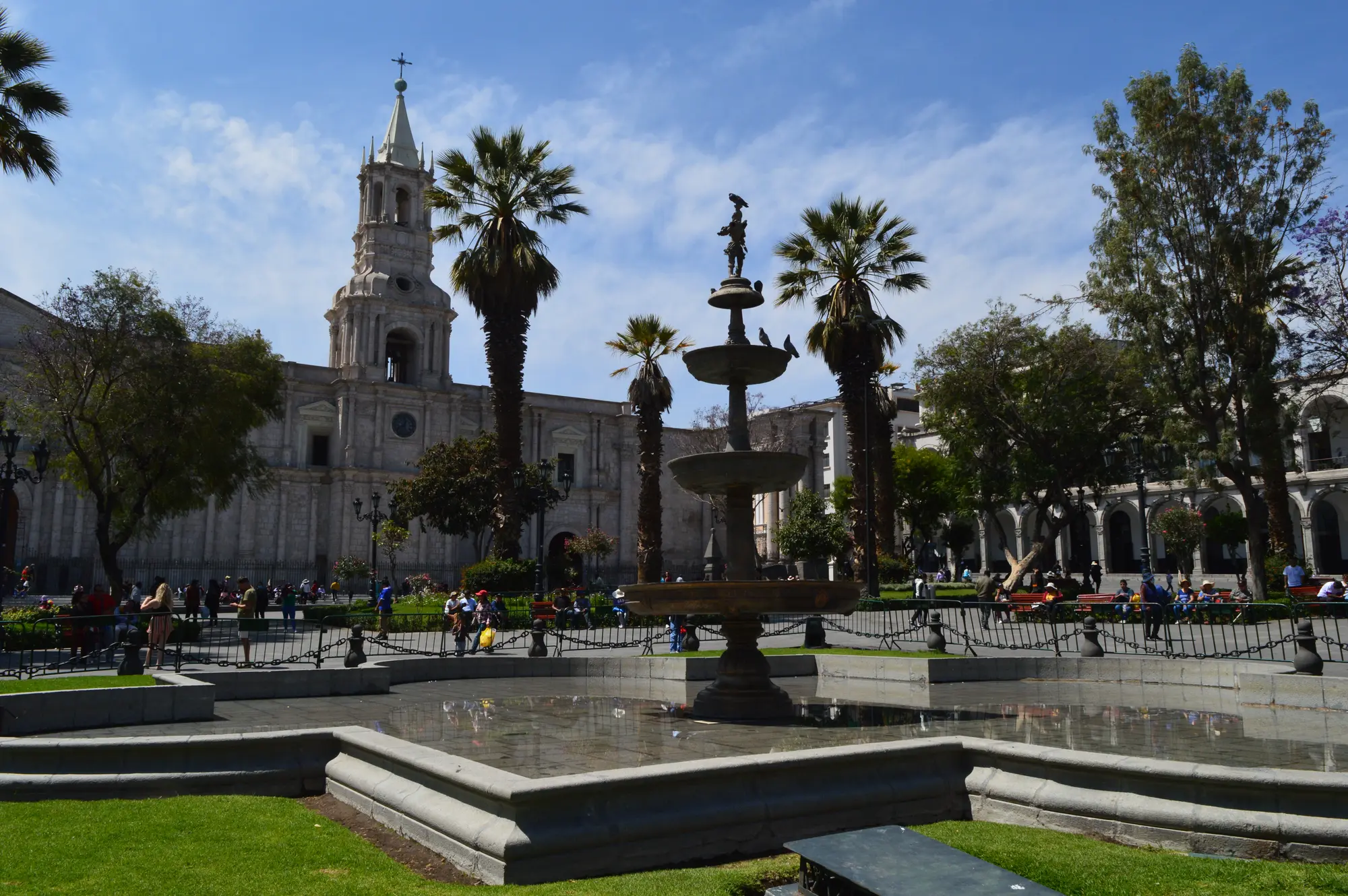 Plaza and church in Arequipa