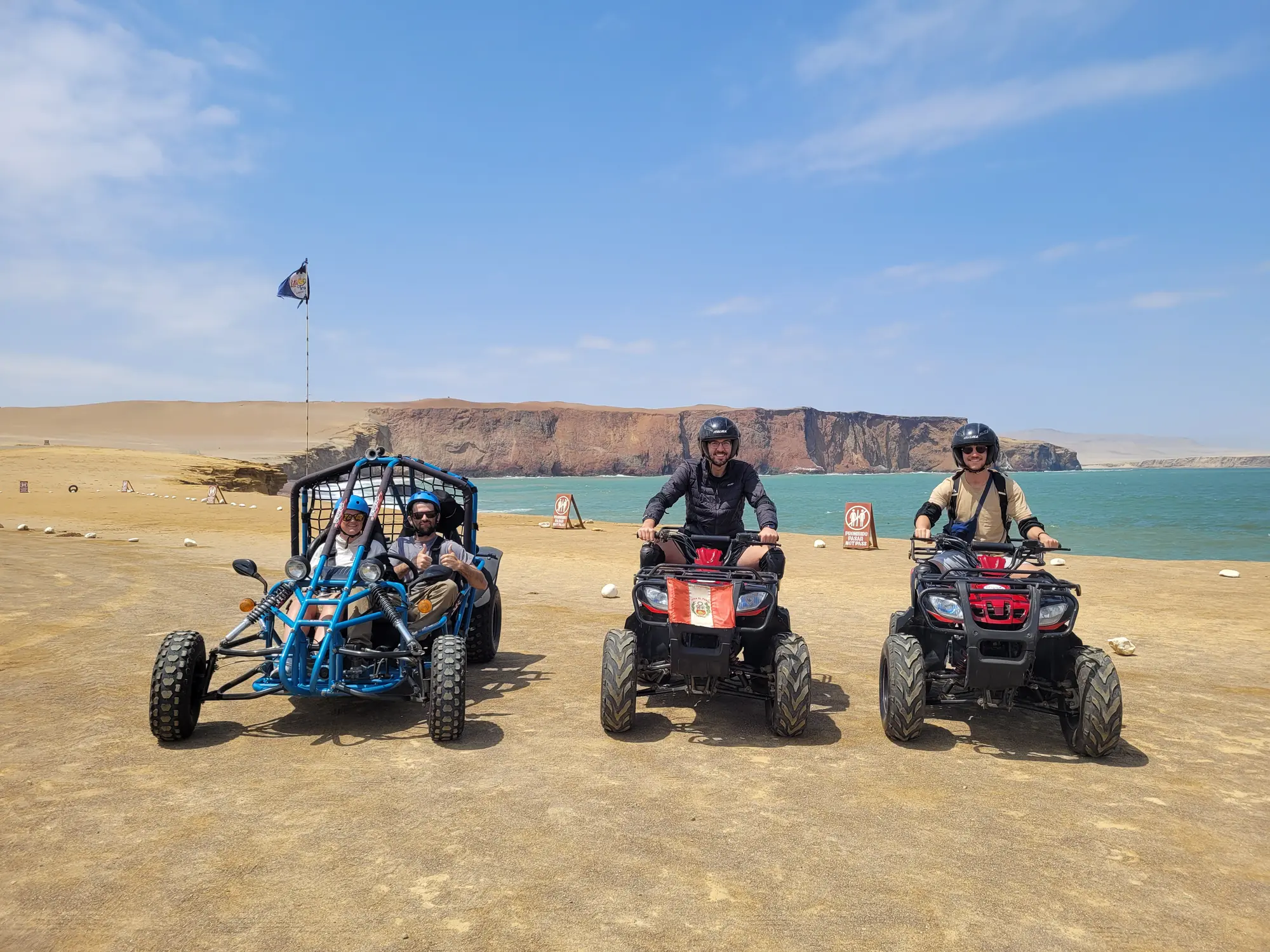 Quad bikes and buggies in the Paracas desert