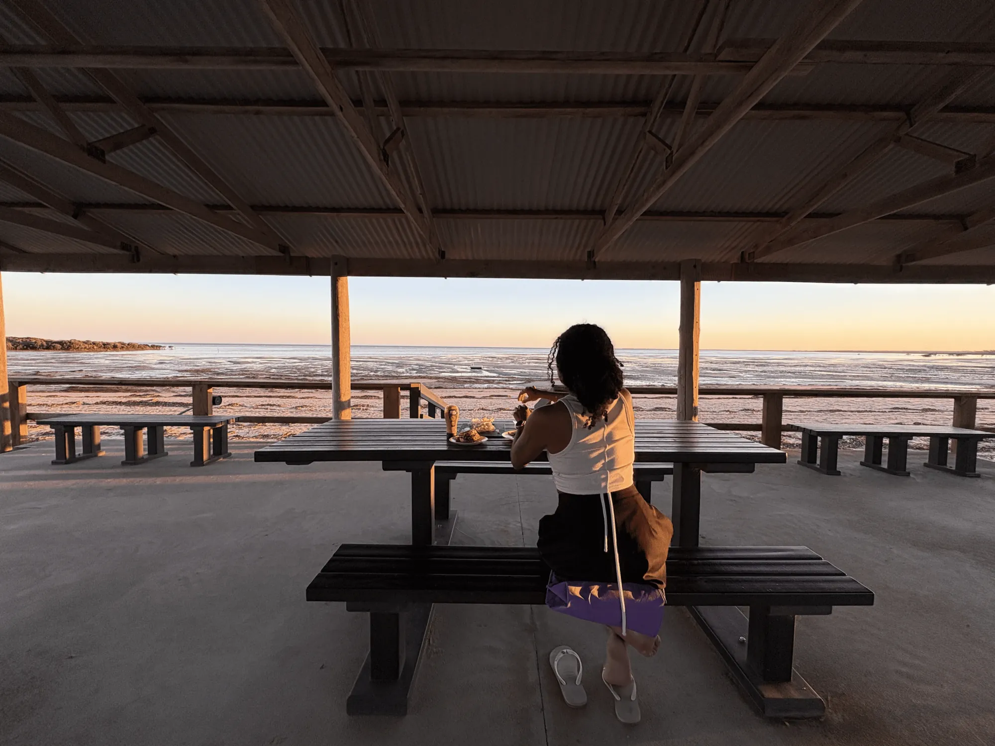Dinner at the ocean