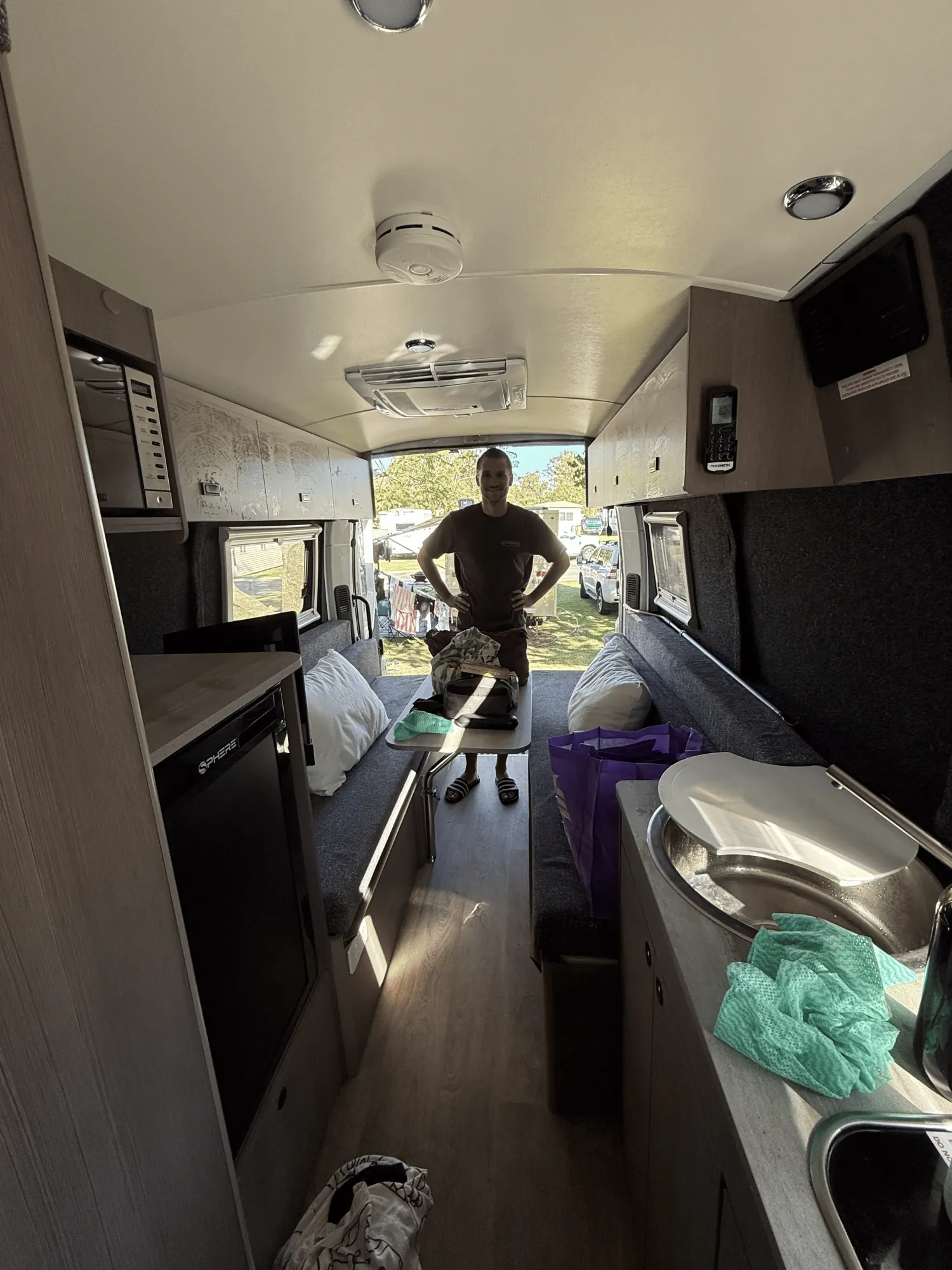 Cleaning the camper