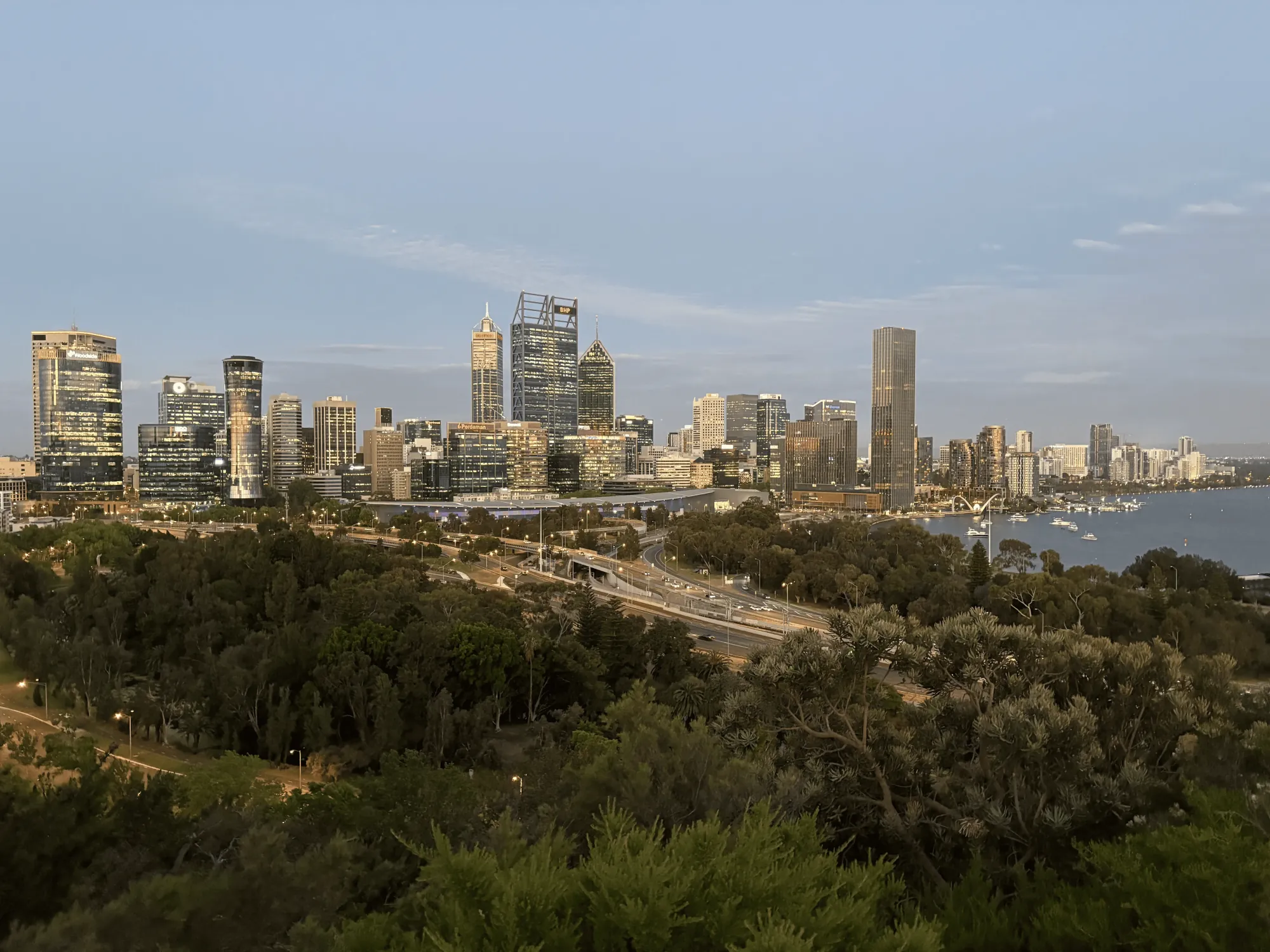 Perth skyline view