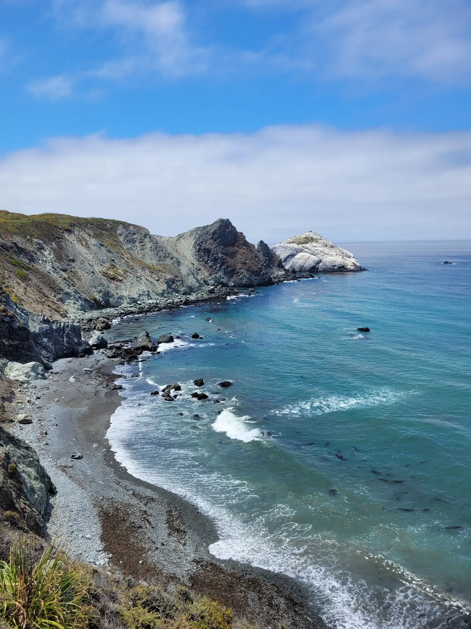 Rocky blue cove along Highway 1