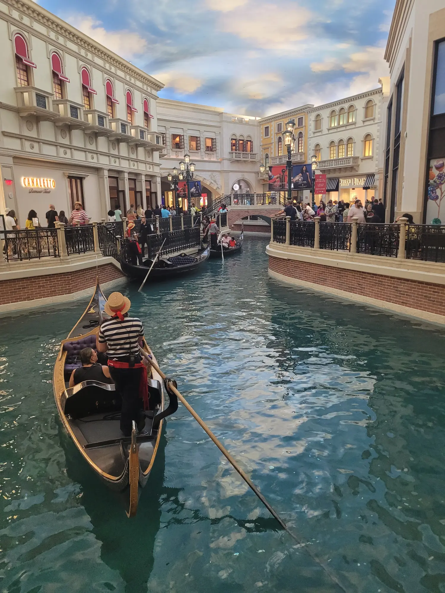Indoor gondola canal at The Venetian in Las Vegas